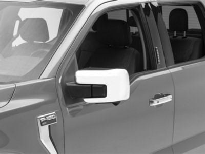 Mirror Covers with Turn Signal Openings; Chrome (21-24 F-150)