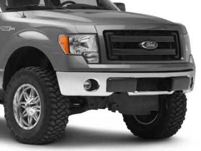 For 09-14 Ford F150 Chrome Stamped Steel Front Bumper Face Bar w/Fog