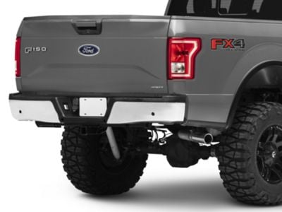 OEM Style Rear Bumper; Pre-Drilled for Backup Sensors; Chrome (15-20 F-150, Excluding Raptor)