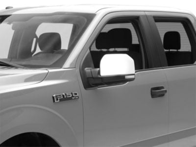 Powered Heated Mirror with LED Turn Signal; Driver Side; Chrome (15-18 F-150)