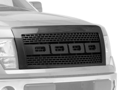 Raptor Style Upper Replacement Grille; Carbon Fiber Look (09-14 F-150, Excluding Raptor)