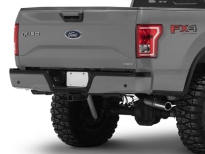 Rear Bumper Top Step Pad; Pre-Drilled for Backup Sensors (15-20 F-150, Excluding Raptor)