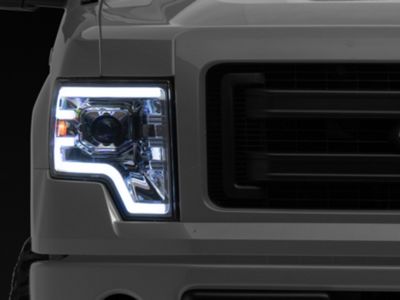 GTRacers Chrome Projector Headlights For 2009-2014 F150 – Switchback Sequential LED Tube