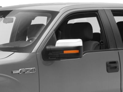 Powered Heated Towing Mirror; Driver Side; Chrome (07-14 F-150)