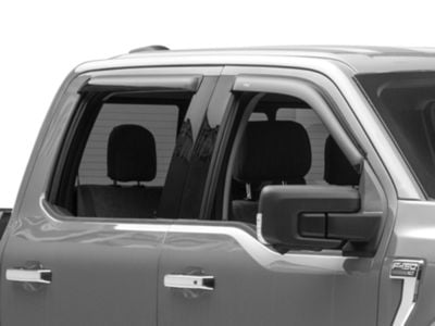 Ventvisor Window Deflectors; Front and Rear; Dark Smoke (15-24 F-150 SuperCrew)
