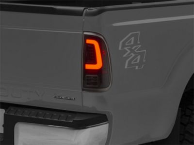 LED Tail Lights; Black Housing; Clear Lens (11-16 F-250 Super Duty)