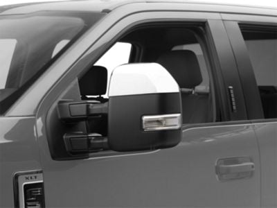 Mirror Covers; Chrome (17-24 F-250 Super Duty)