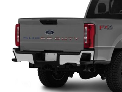 Tailgate Letter Inserts; American Flag (23-24 F-250 Super Duty, Excluding Platinum)