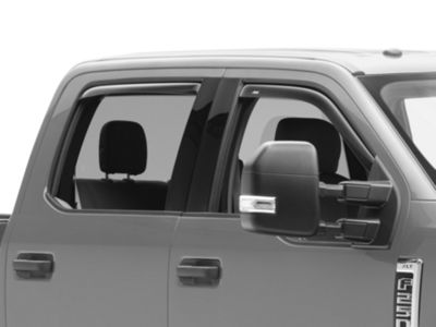 Ventvisor Window Deflectors; Front and Rear; Dark Smoke (17-22 F-250 Super Duty SuperCrew)