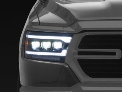 Form Lighting Sequential LED Projector Headlights; Black Housing; Clear Lens (19-24 RAM 1500, Excluding Limited, Limited Longhorn & TRX)