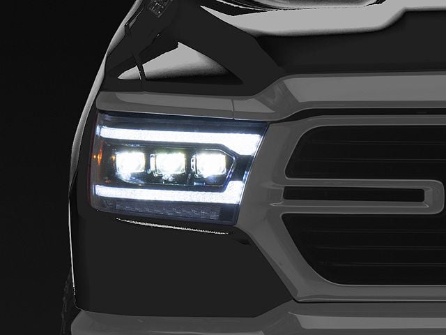 Form Lighting Sequential LED Projector Headlights; Black Housing; Clear Lens (19-24 RAM 1500, Excluding Limited, Limited Longhorn & TRX)