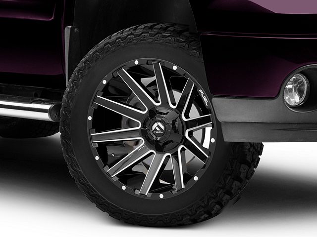 Fuel Wheels Contra Gloss Black Milled 6-Lug Wheel; 20x10; -19mm Offset (07-13 Sierra 1500)