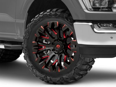 G.W.D Fuel Wheels F-150 Quake Gloss Black Milled 6-Lug Wheel; 18x9
