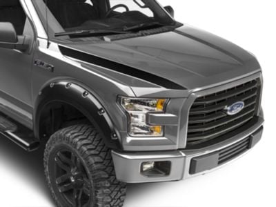 SEC10 Hood Accent Decal; Gloss Black (15-20 F-150)
