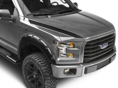 SEC10 Hood Accent Decal; Matte Black (15-20 F-150)