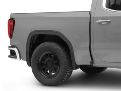 Rear Wheel Well Guards; Black (19-24 Sierra 1500)