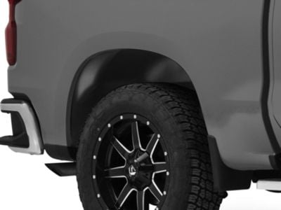 Rear Wheel Well Guards; Black (19-24 Silverado 1500)