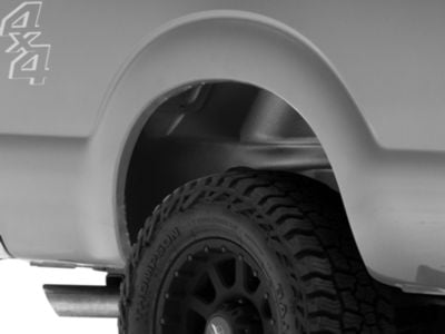 Rear Wheel Well Guards; Black (11-16 F-250 Super Duty)