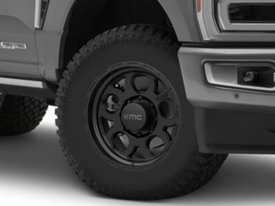 KMC F-250 Super Duty Enduro Matte Black 8-Lug Wheel; 18x9; 0mm
