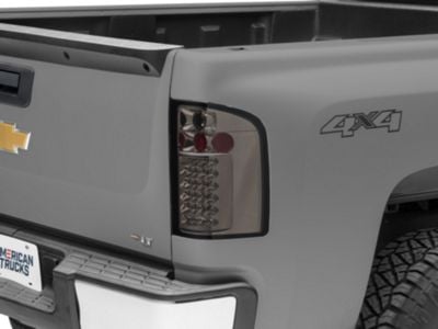 LED Tail Lights; Chrome Housing; Smoked Lens (07-13 Silverado 1500)
