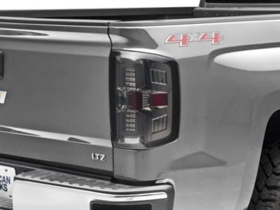 LED Tail Lights; Chrome Housing; Smoked Lens (14-18 Silverado 1500 w/ Factory Halogen Tail Lights)