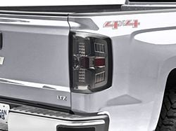 LED Tail Lights; Chrome Housing; Smoked Lens (14-18 Silverado 1500 w/ Factory Halogen Tail Lights)