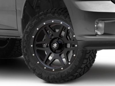 Mammoth RAM 1500 Split 6 Beadlock Matte Black 5-Lug Wheel; 20x9; -6mm ...