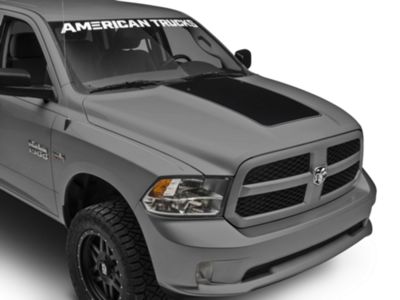 SEC10 Hood Decal; Matte Black (09-18 RAM 1500)