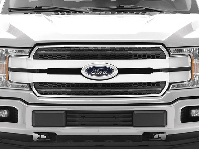 Front Upper Grille For 2015-2017 Ford F-150 (Excluding Raptor) - Chrome Finish, Without Camera Hole