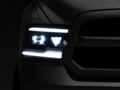 Morimoto XB LED Headlights; Black Housing; Clear Lens (13-18 RAM 1500)