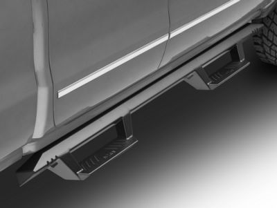 N-Fab EpYx Cab Length Nerf Side Step Bars; Textured Black (07-18 Silverado 1500 Extended/Double Cab)
