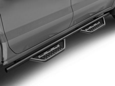 N-Fab Cab Length RS Nerf Side Step Bars; Textured Black (19-24 Silverado 1500 Crew Cab)