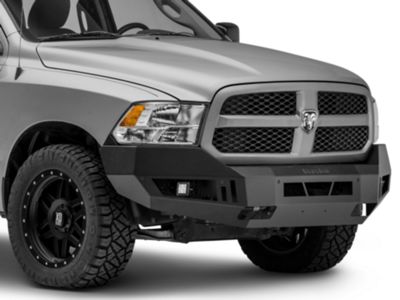 RAM Licensed by RedRock Extreme HD Front Bumper with LED Fog Lights and RAM Logo; Textured Black (13-18 RAM 1500, Excluding Rebel)