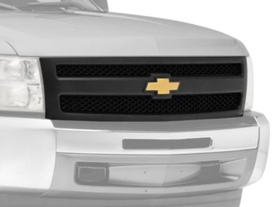 OPR Upper Replacement Grille; Black (07-13 Silverado 1500)