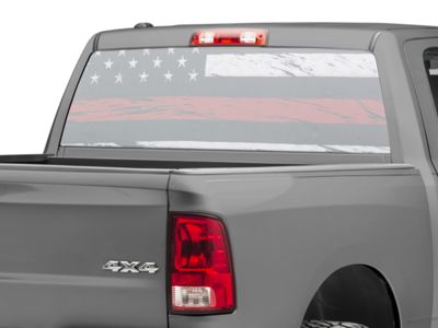 Distressed Flag Decal For Dodge Ram Rear Sliding Window 2009-2018 1500 2500 3500