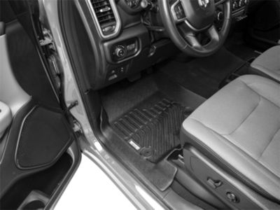 Proven Ground Precision Molded Front and Rear Floor Liners; Black (19-24 RAM 1500 Crew Cab w/ Rear Underseat Storage)