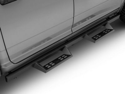 4-Inch Drop Sniper Running Boards; Textured Black (09-18 RAM 1500 Crew Cab)