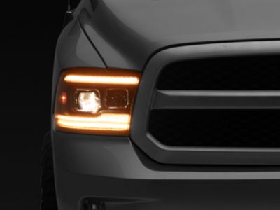 RAM 1500 Amber LED Bar Switchback Sequential Projector Headlights