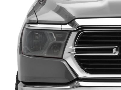 Headlight Covers; Carbon Fiber Look (19-24 RAM 1500 Big Horn, Laramie, Rebel, Tradesman)