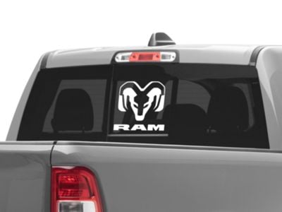 Mopar Licensed by SEC10 RAM 1500 Large RAM Head with Logo; White