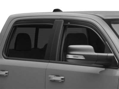 Low Profile Ventvisor Window Deflectors; Front and Rear; Dark Smoke (19-24 RAM 1500 Crew Cab)