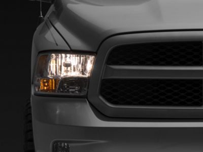 OE Style Headlight; Chrome Housing; Clear Lens; Passenger Side (09-18 RAM 1500 w/ Factory Halogen Non-Projector Headlights)