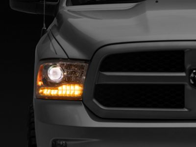 VooDoo Black Replacement Headlights For 2019-2020 Dodge Ram 1500 - Left & Right Pair, Clear Lens, Halogen