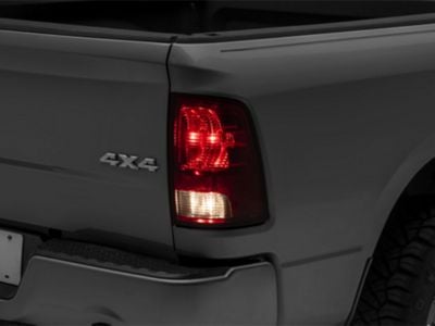 OEM Style Tail Light; Chrome Housing; Red/Clear Lens; Passenger Side (09-18 RAM 1500 w/ Factory Halogen Tail Lights)