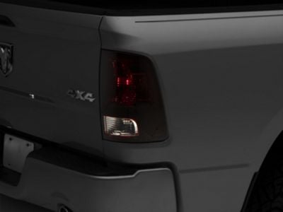 OEM Style Tail Lights; Chrome Housing; Red Smoked Lens (09-18 RAM 1500 w/ Factory Halogen Tail Lights)