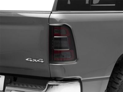 OLED Tail Lights; Black Housing; Smoked Lens (19-24 RAM 1500 w/ Factory Halogen Tail Lights)