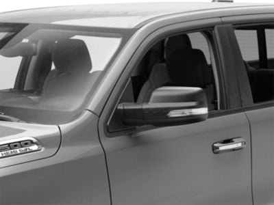 Powered Heated Power Folding Mirror with Puddle Light, Temperature Sensor and Turn Signal; Textured Black; Driver Side (19-24 RAM 1500)