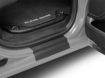 Rear Door Sill Protection; Textured Black (19-24 RAM 1500 Quad Cab, Crew Cab)