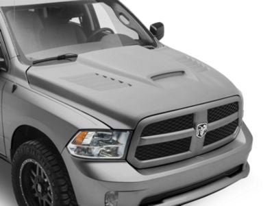 Type-SSK Style Ram Air Hood; Unpainted (09-18 RAM 1500, Excluding Rebel)