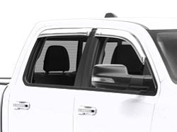 Ventvisor Window Deflectors; Front and Rear; Chrome (19-24 RAM 1500 Crew Cab)